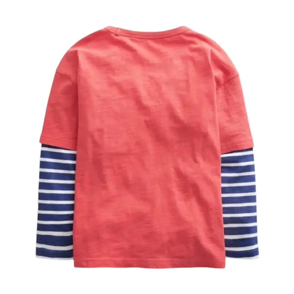 🆕 Mini Boden NWT 4/5 Yrs Long Layered Tee Shirt